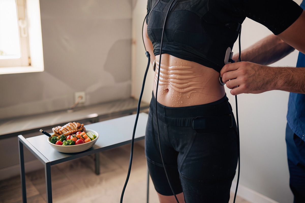 Pour un ventre plat, combinez l'EMS à une nutrition équilibrée. Les résultats apparaissent dès six séances.